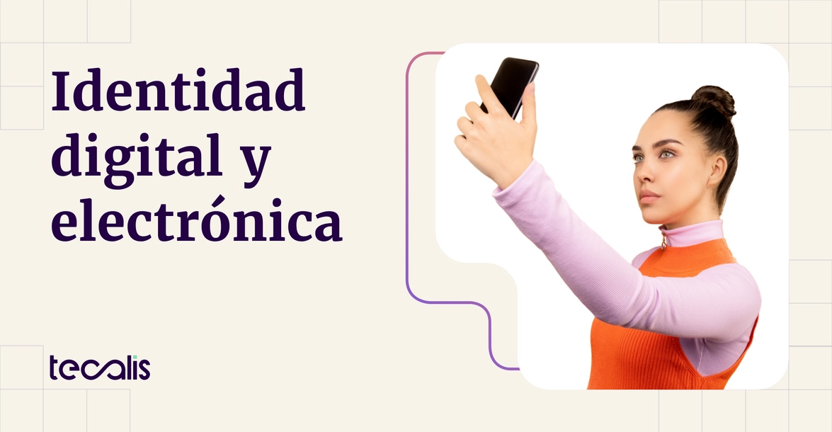 Persona identificándose digitalmente con móvil